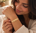 Bracelet coeurs gravés