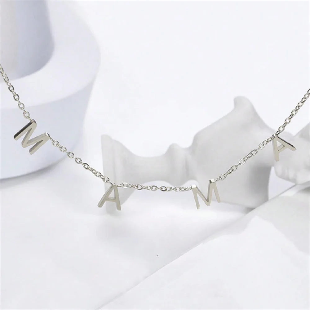 Collier lettres prénom personnalisé argenté