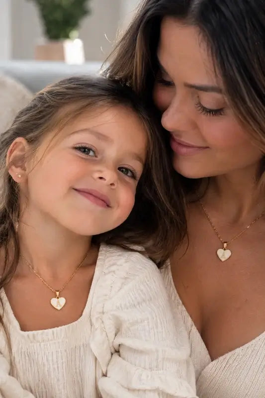 Collier pendentif en coeur avec initiale
