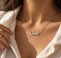 Collier argenté personnalisé prenom arabe